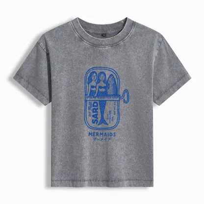 Tokyo-Tiger Mermaid Can Washed T-shirt