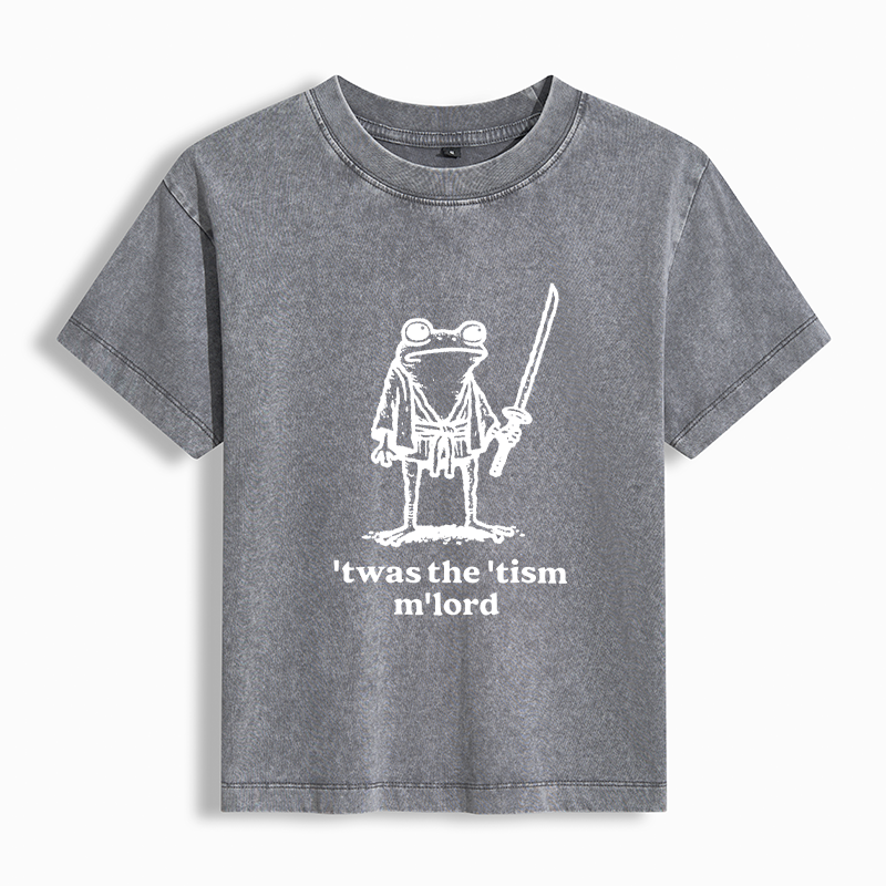 Tokyo-Tiger Focused Samurai Frog Washed T-shirt