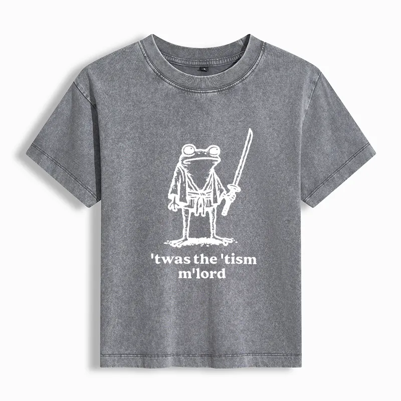 Tokyo-Tiger Focused Samurai Frog Washed T-shirt