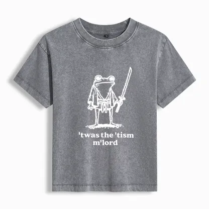 Tokyo-Tiger Focused Samurai Frog Washed T-shirt