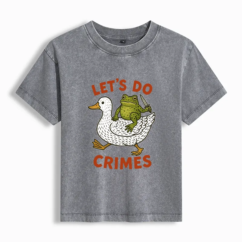 Tokyo-Tiger Frog Ready To Commit Crime Washed T-shirt