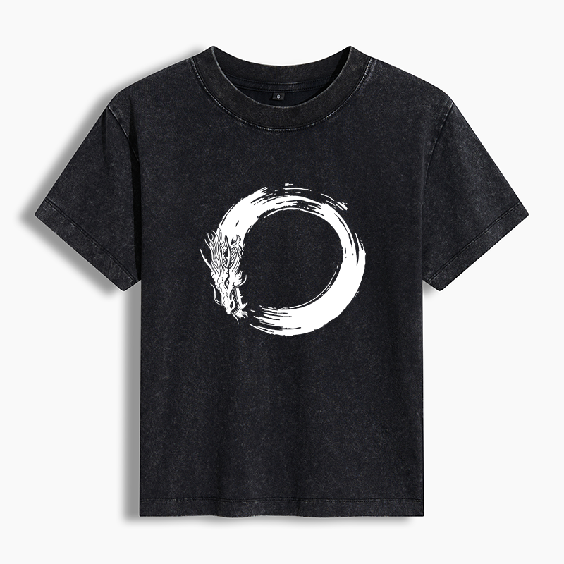 Tokyo-Tiger Dragon's Circle Washed T-shirt