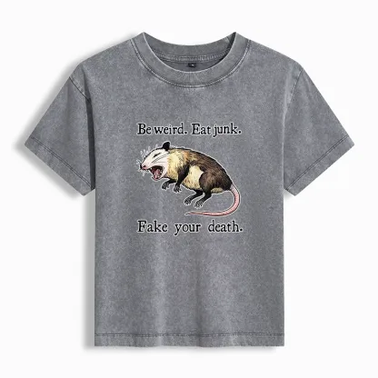 Tokyo-Tiger Possum Playing Dead Washed T-shirt