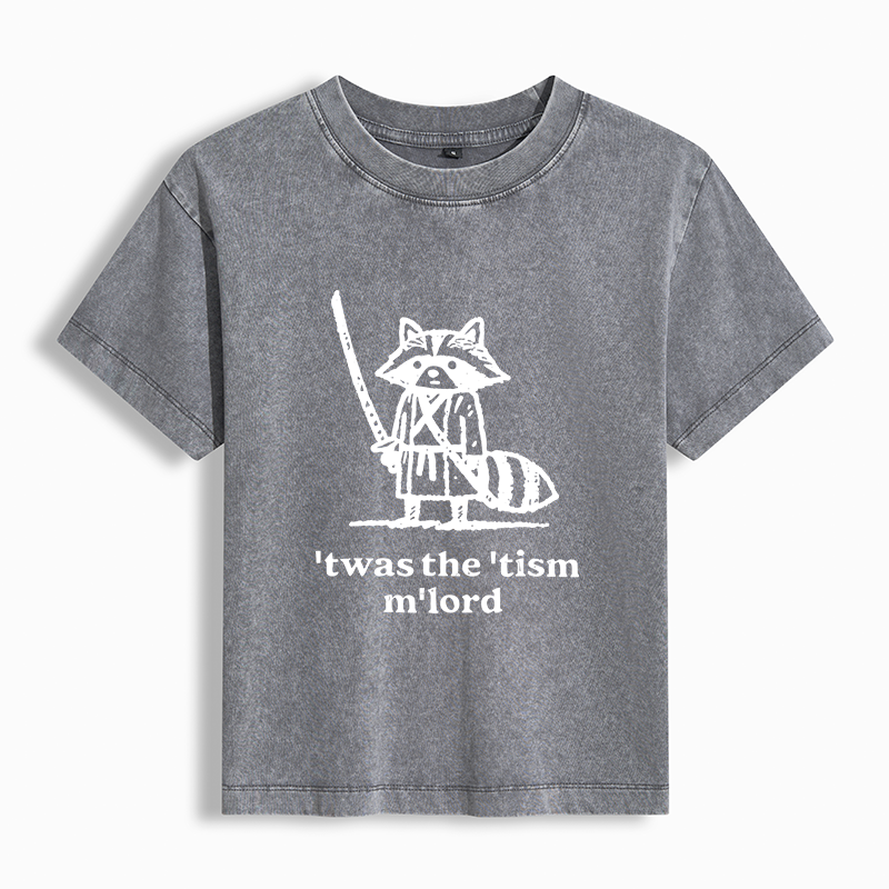 Tokyo-Tiger Focused Samurai Raccoon Washed T-shirt