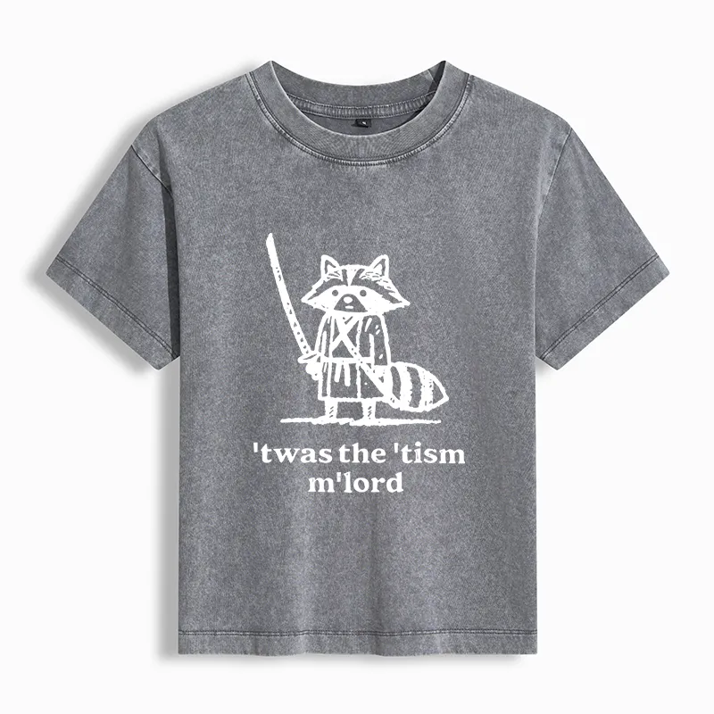 Tokyo-Tiger Focused Samurai Raccoon Washed T-shirt