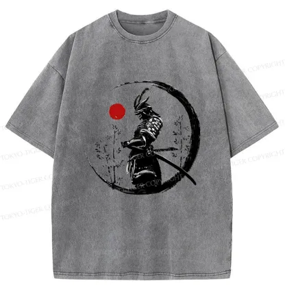 Tokyo-Tiger Bamboo Forest Samurai Washed T-Shirt