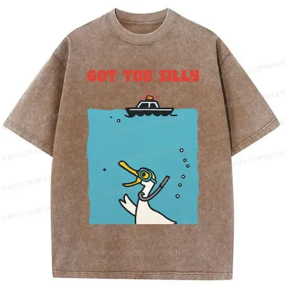 Tokyo-Tiger Diving Goose Washed T-Shirt