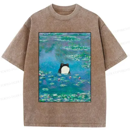 Tokyo-Tiger Frog In The Pond Washed T-Shirt
