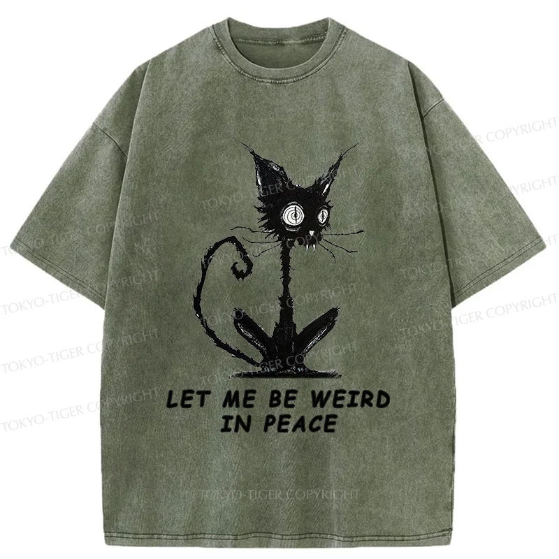 Tokyo-Tiger Cat Gradually Became Strange Washed T-Shirt