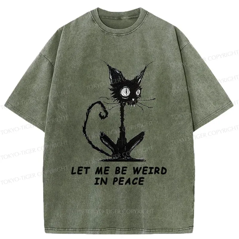 Tokyo-Tiger Cat Gradually Became Strange Washed T-Shirt