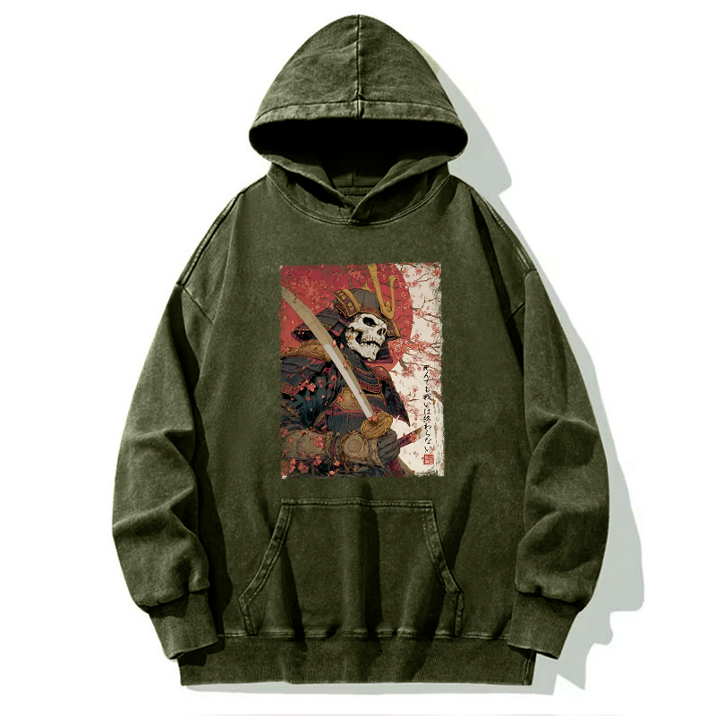 Tokyo-Tiger Samurai Under The Sakura Washed Hoodie
