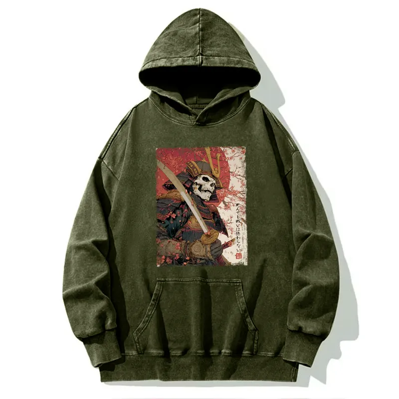 Tokyo-Tiger Samurai Under The Sakura Washed Hoodie