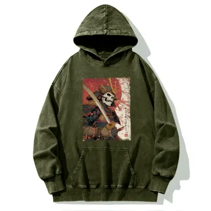 Tokyo-Tiger Samurai Under The Sakura Washed Hoodie