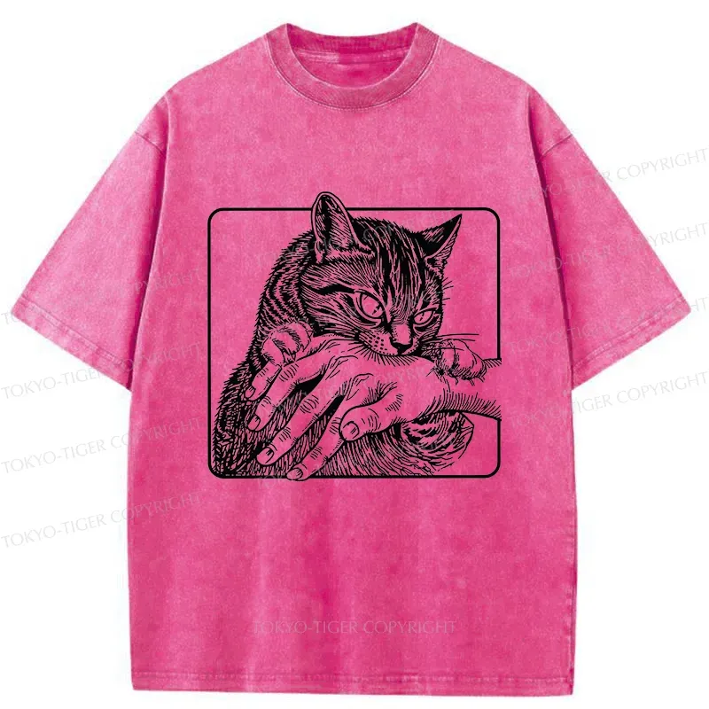 Tokyo-Tiger Vicious Cat Washed T-Shirt