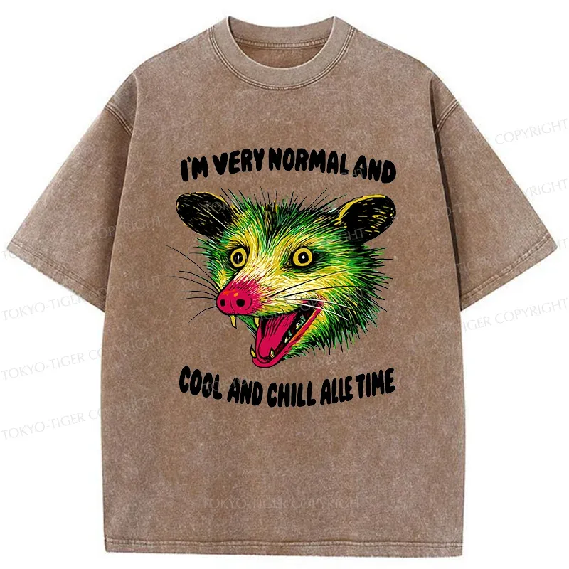 Tokyo-Tiger Psychedelic Possum Washed T-Shirt