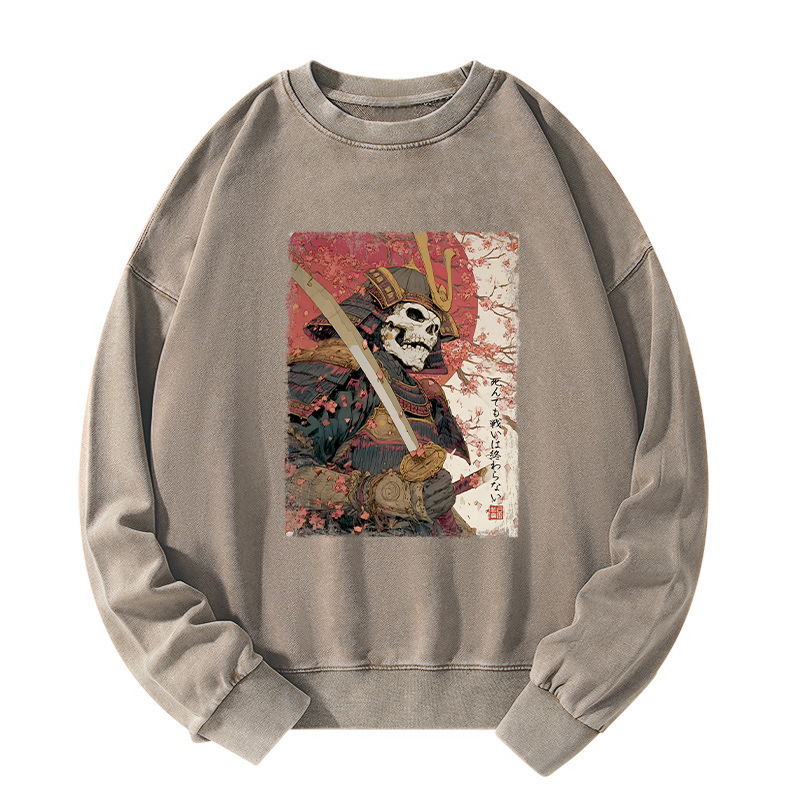 Tokyo-Tiger Samurai Under The Sakura Washed Sweatshirt