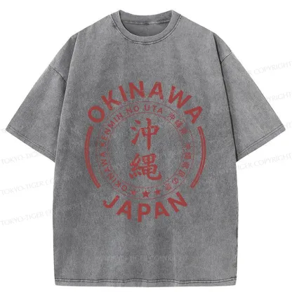 Tokyo-Tiger Retro Japan Okinawa Washed T-Shirt