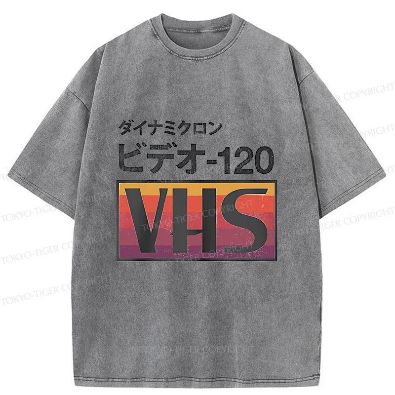 Tokyo-Tiger Retro Japanese VHS Washed T-Shirt