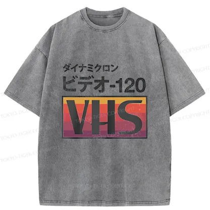 Tokyo-Tiger Retro Japanese VHS Washed T-Shirt