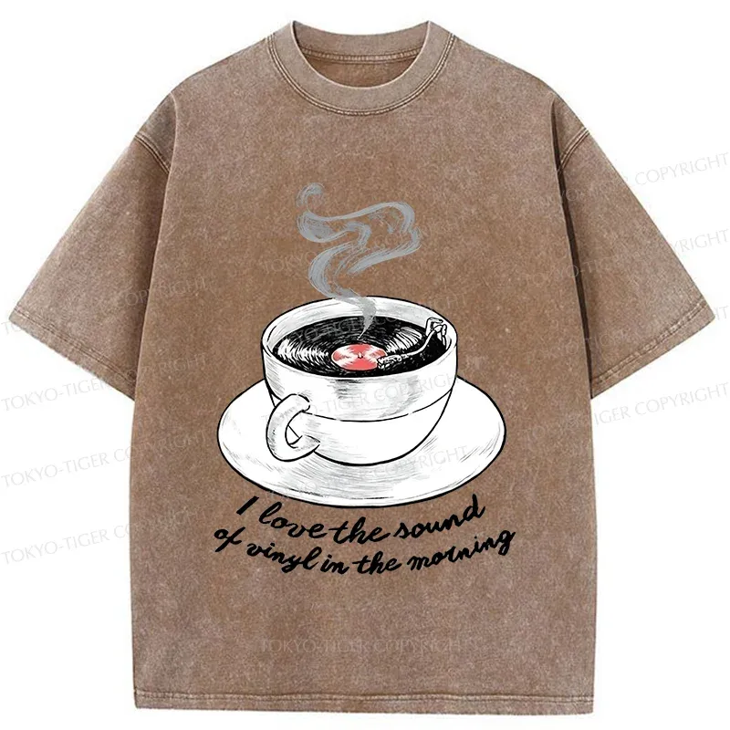 Tokyo-Tiger Coffee Records Washed T-Shirt