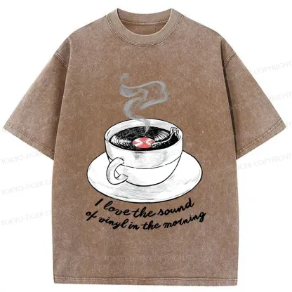 Tokyo-Tiger Coffee Records Washed T-Shirt