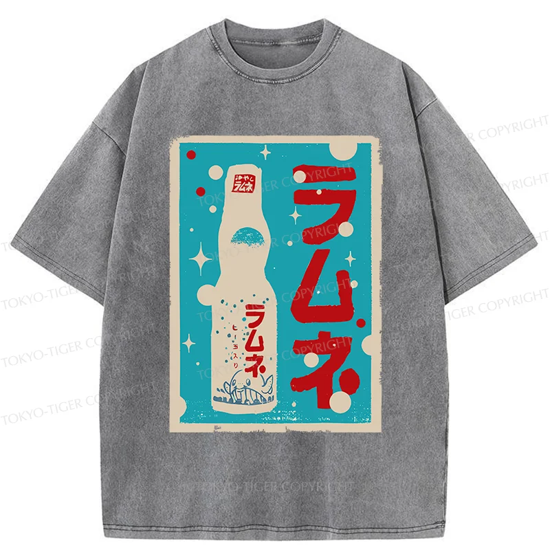 Tokyo-Tiger Retro Soda Washed T-Shirt