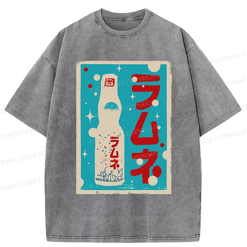 Tokyo-Tiger Retro Soda Washed T-Shirt