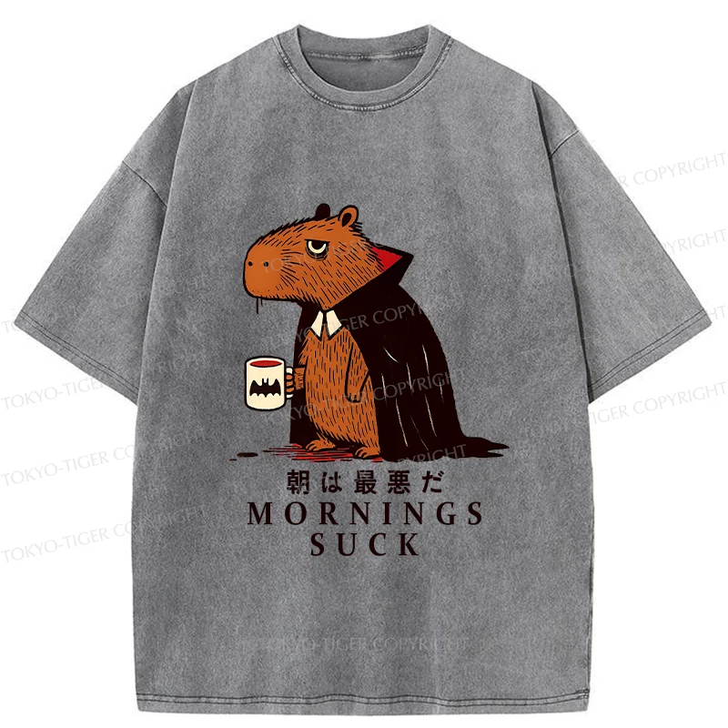 Tokyo-Tiger Vampire Capybara Washed T-Shirt