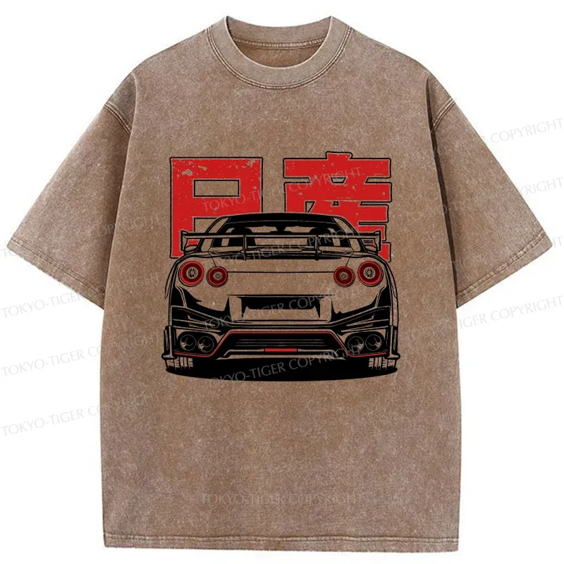 Tokyo-Tiger Japanese Classic Racing Washed T-Shirt