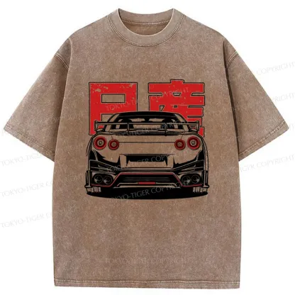 Tokyo-Tiger Japanese Classic Racing Washed T-Shirt