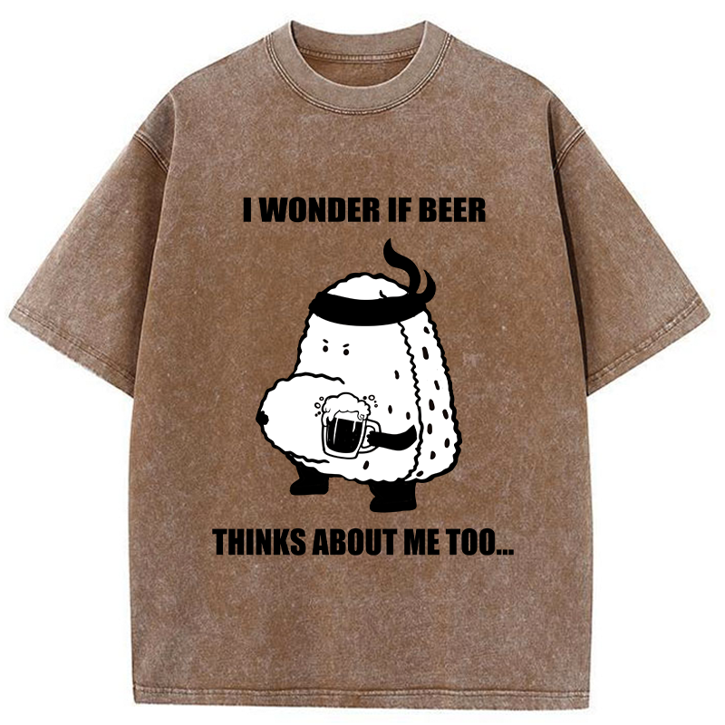 Tokyo-Tiger Onigiri With A Beer Belly Washed T-Shirt