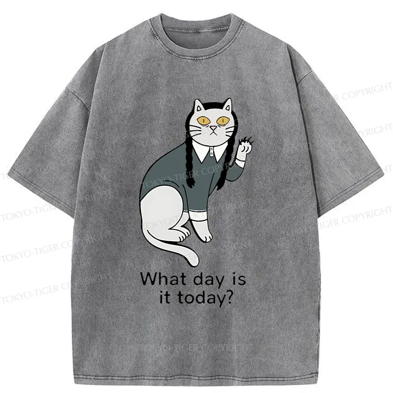 Tokyo-Tiger Cat Girl Funny Washed T-Shirt