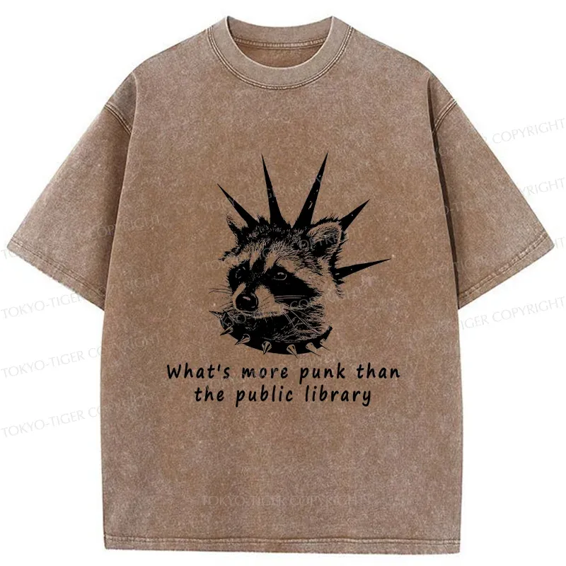 Tokyo-Tiger Punk Raccoon Washed T-Shirt