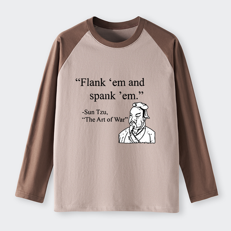 Tokyo-Tiger The Art Of War Funny Raglan Long Sleeve T-shirt