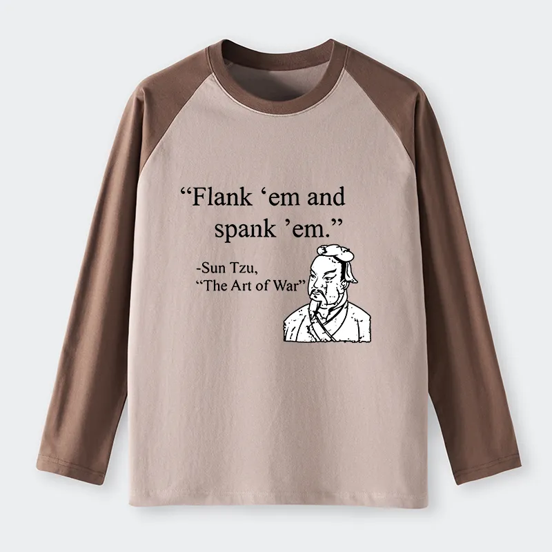 Tokyo-Tiger The Art Of War Funny Raglan Long Sleeve T-shirt