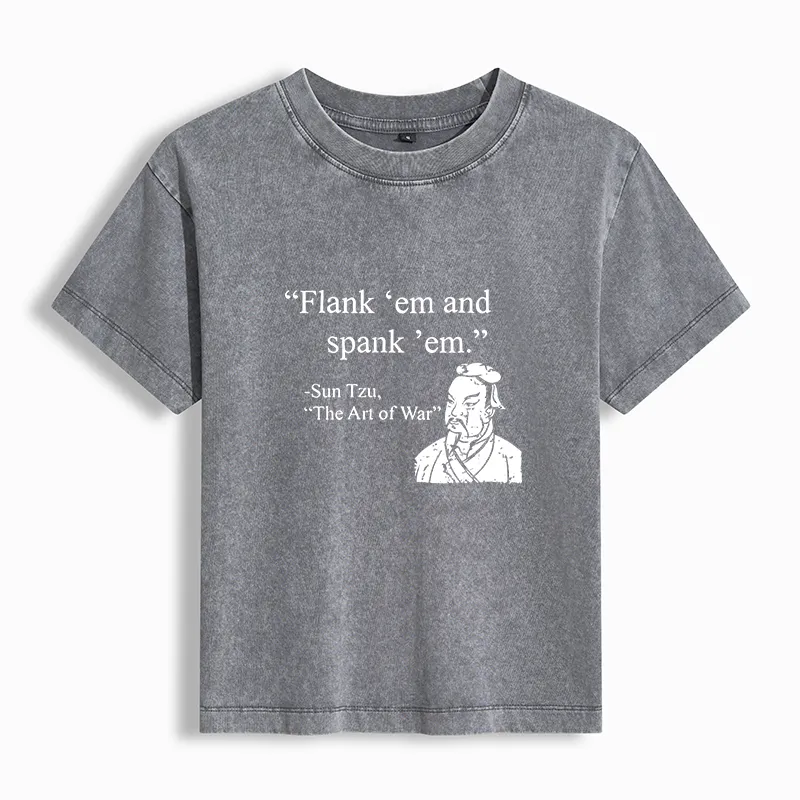 Tokyo-Tiger The Art Of War Funny Women's Washed T-shirt