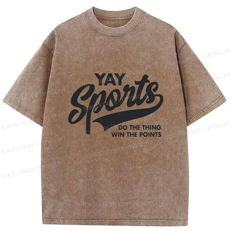 Tokyo-Tiger Sports Funny Washed T-Shirt