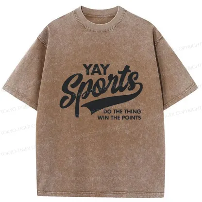 Tokyo-Tiger Sports Funny Washed T-Shirt