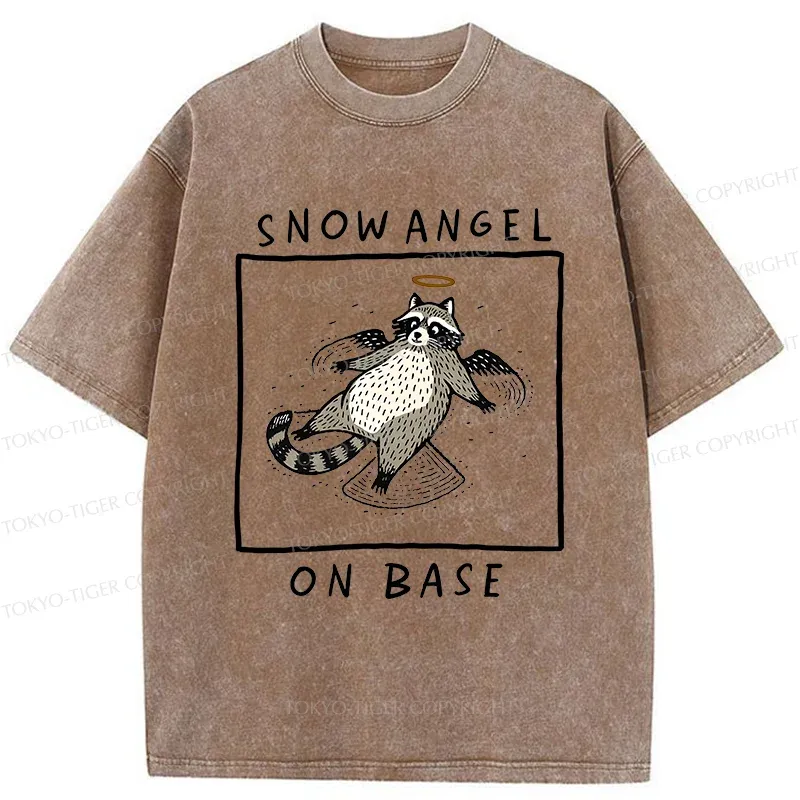 Tokyo-Tiger Raccoon Angel Washed T-Shirt