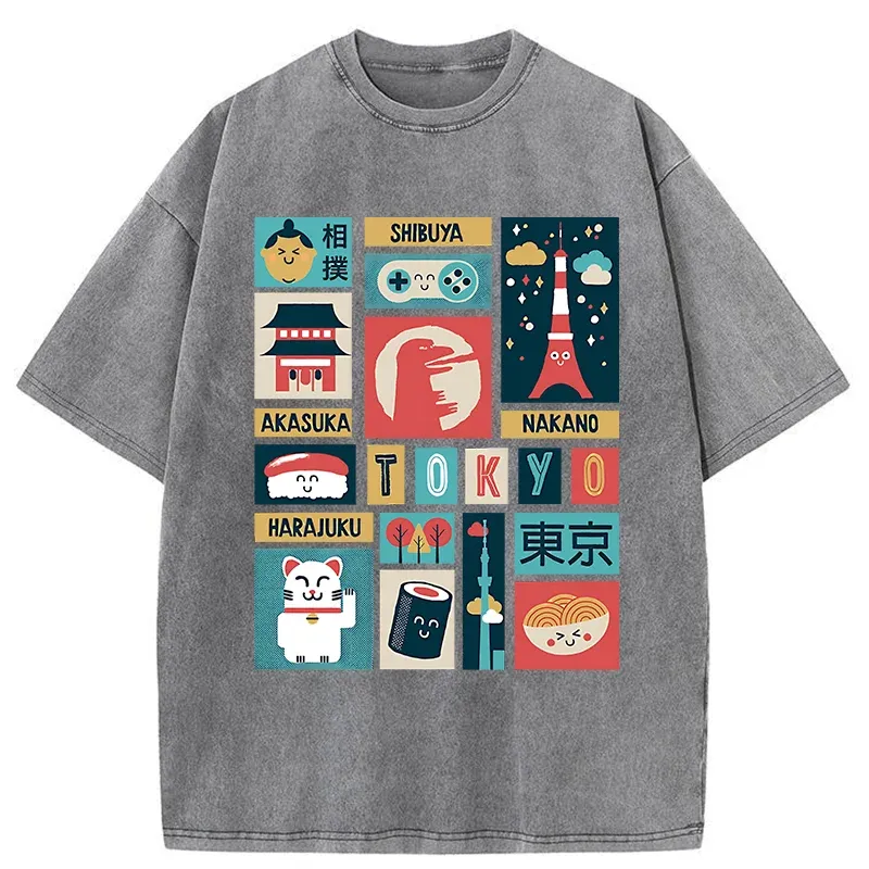 Tokyo-Tiger Tokyo Features Washed T-Shirt