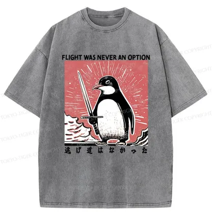 Tokyo-Tiger Fighting Penguin Washed T-Shirt