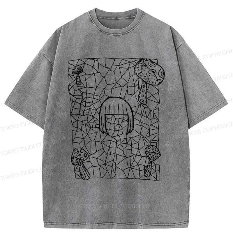 Tokyo-Tiger Mushrooms And Artist Washed T-Shirt