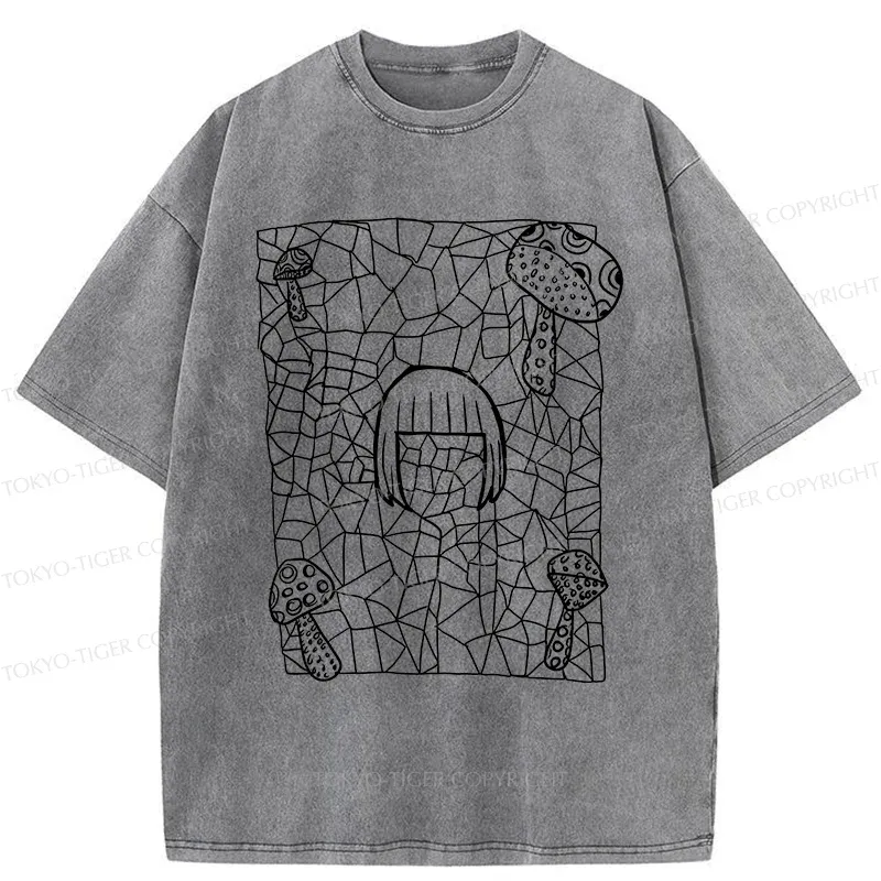 Tokyo-Tiger Mushrooms And Artist Washed T-Shirt