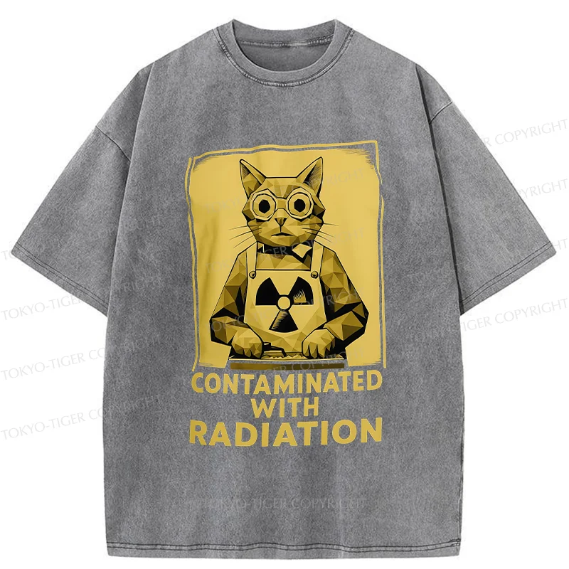 Tokyo-Tiger Mutant Cat Washed T-Shirt