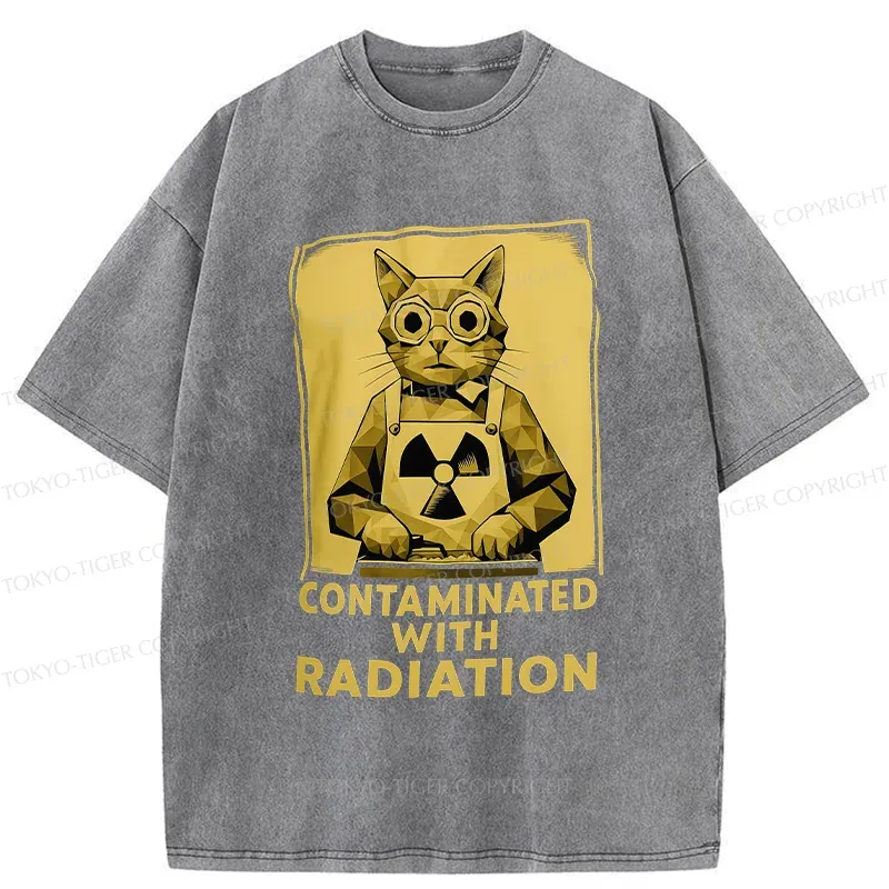 Tokyo-Tiger Mutant Cat Washed T-Shirt