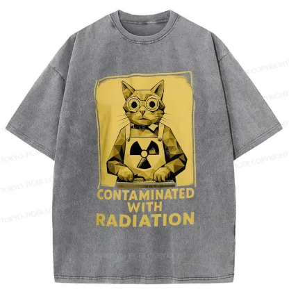Tokyo-Tiger Mutant Cat Washed T-Shirt