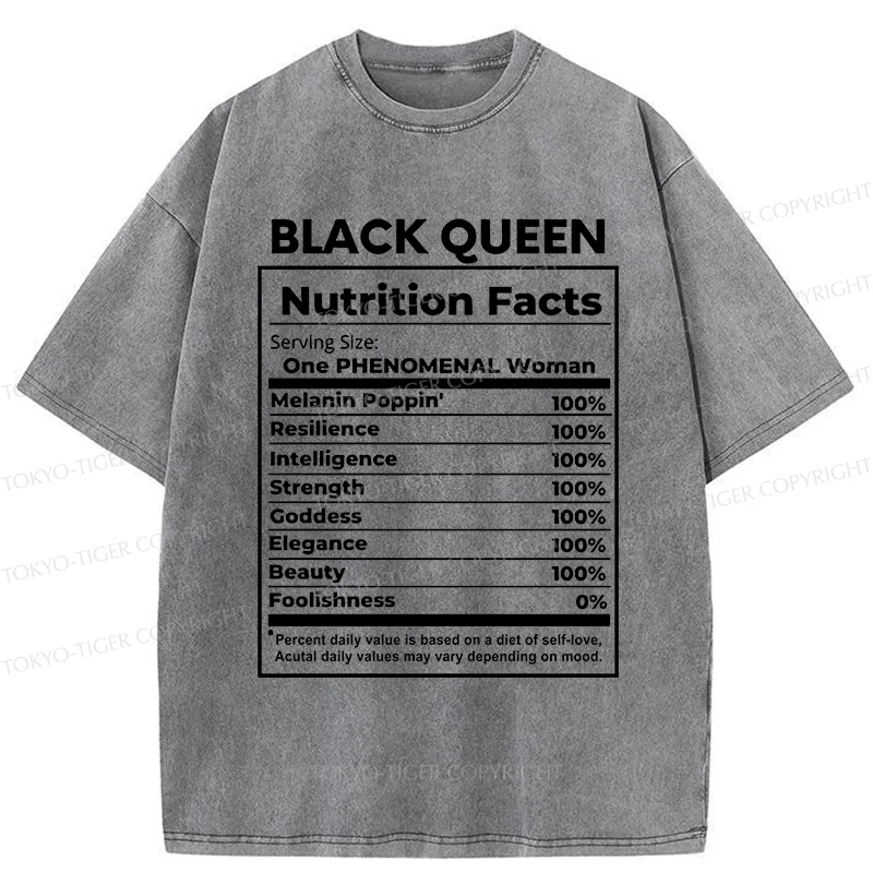 Tokyo-Tiger Queen Ingredients Washed T-Shirt
