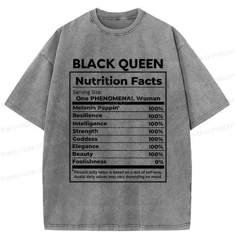 Tokyo-Tiger Queen Ingredients Washed T-Shirt