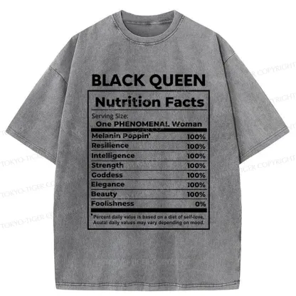 Tokyo-Tiger Queen Ingredients Washed T-Shirt