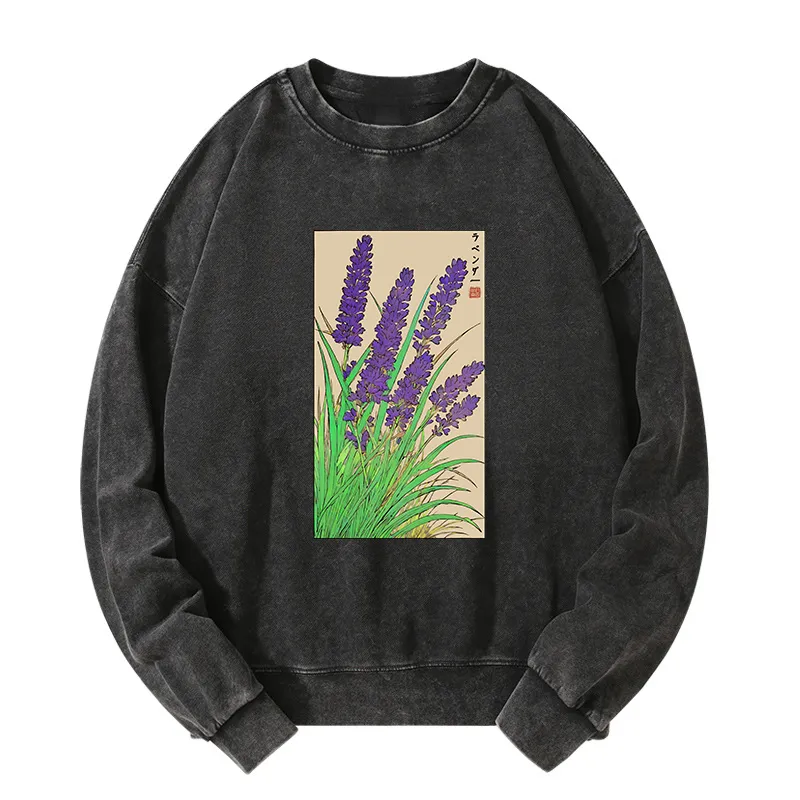 Tokyo-Tiger Japanese Lavender Washed Sweatshirt